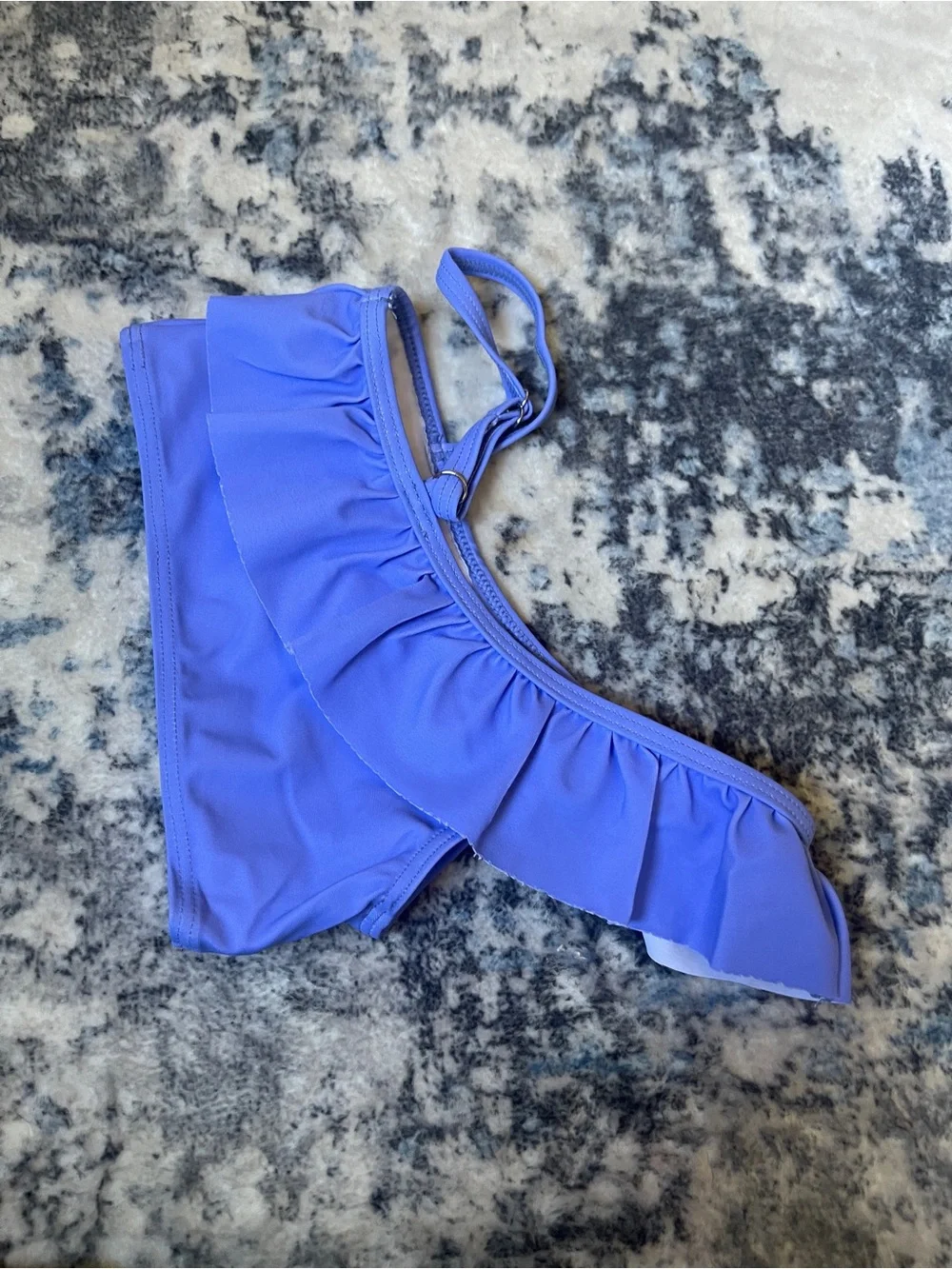 Kids Purple Mermaid Tail Set with Ruffle Top